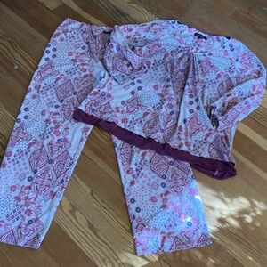 Ellen Tracy Cozy Pink and Purple Pajama Set